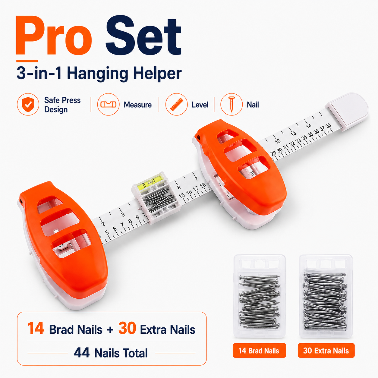 πΌοΈ 3-in-1 Picture Hanging Tool β Measure, Level & Position Nails π¨