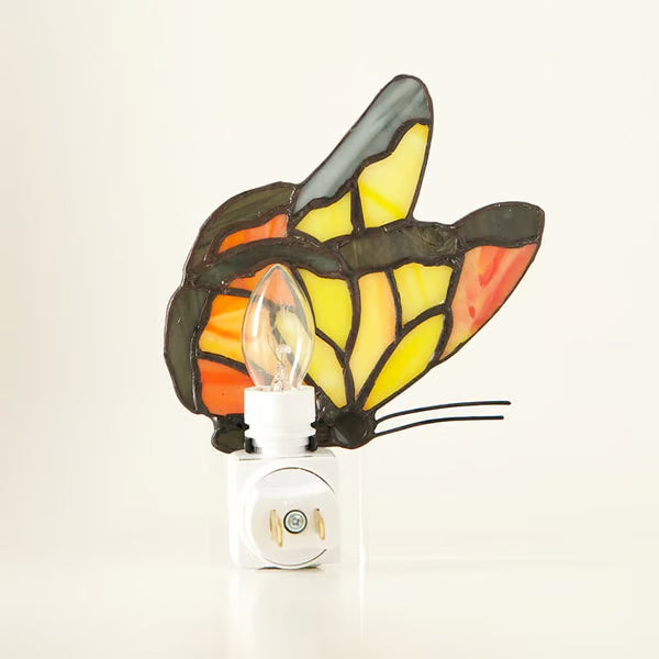 Stained Glass Butterfly Night Light