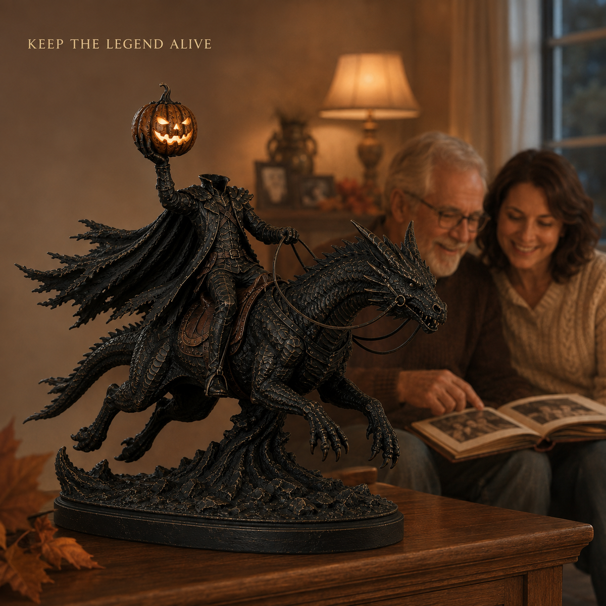 Headless Horseman dragon gothic Halloween collectible final view
