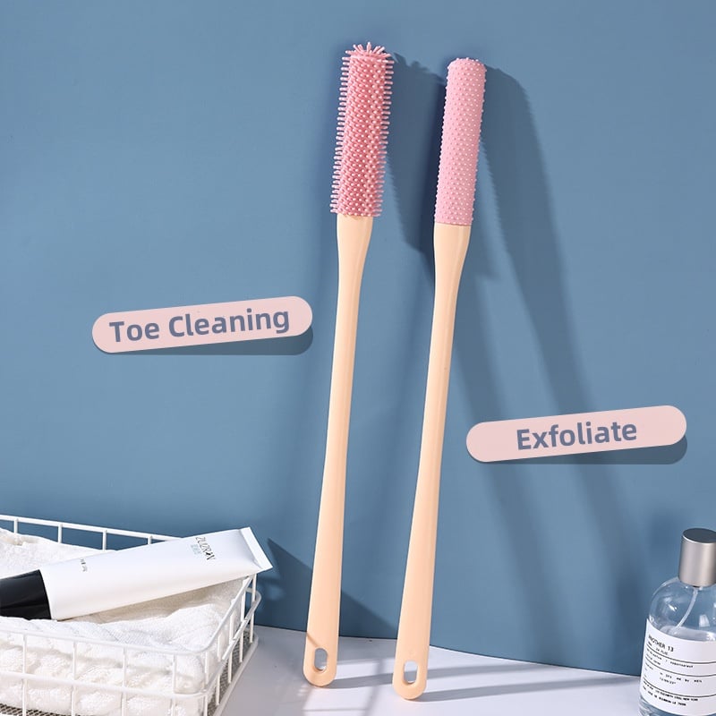 π¦Ά Long-Handle Silicone Foot Cleaning Brush β Easy Shower Foot Scrubber