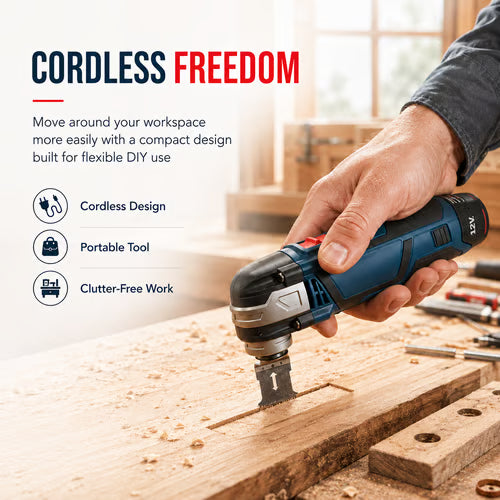 🔧 12V Cordless Precision Multi-Tool – Compact DIY Cutting Tool