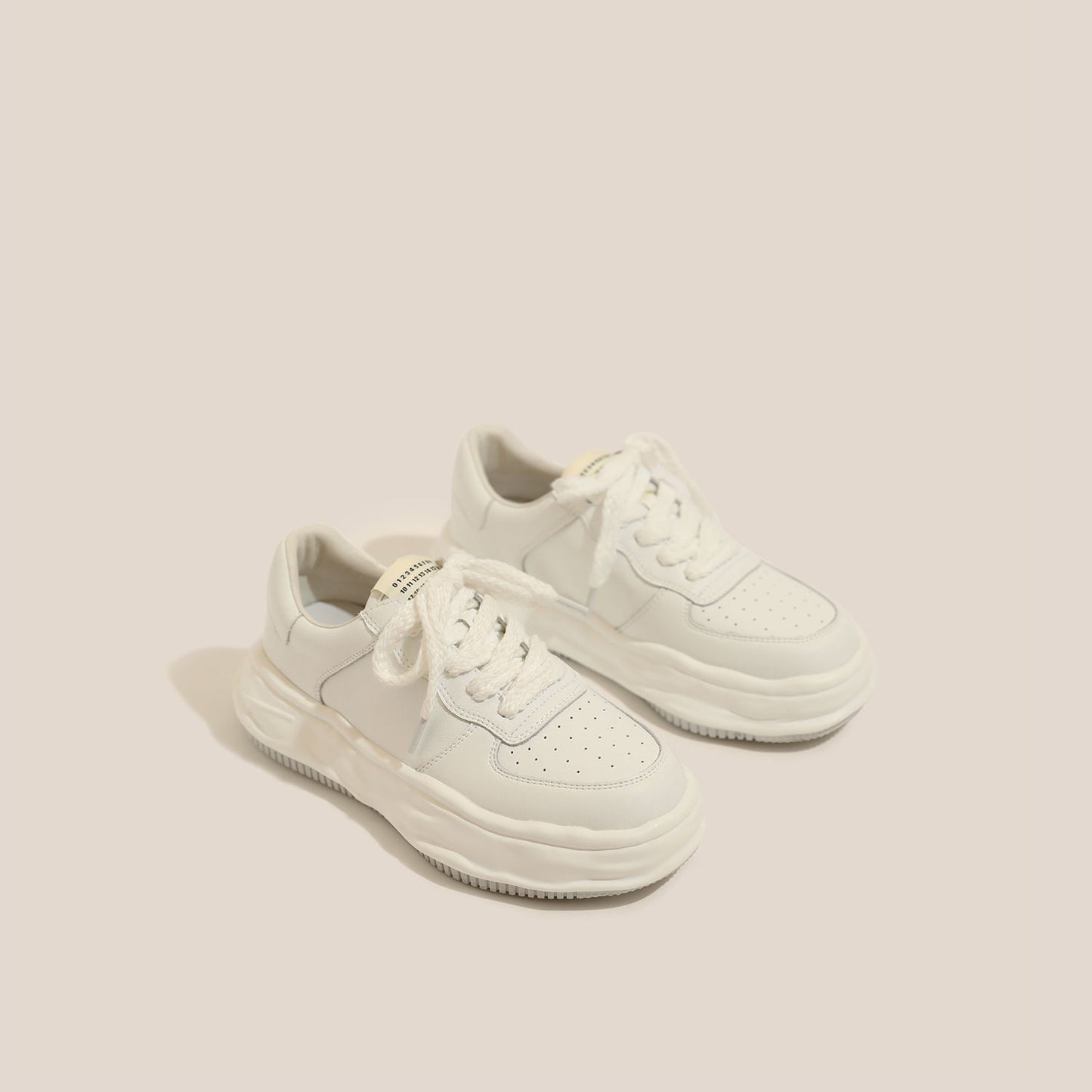 Old Shoes Leather Casual Sports Shoes Women's Wild Thick Soles Increase