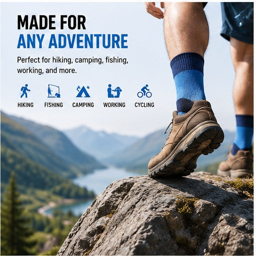 💧RANDY SUN Ultimate Waterproof Hiking Socks – Dry, Breathable & Durable for Any Adventure