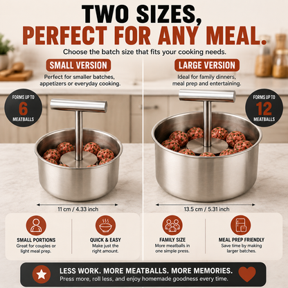 🥩 Stainless Steel Meatball Maker – Stop Rolling Meatballs One by One