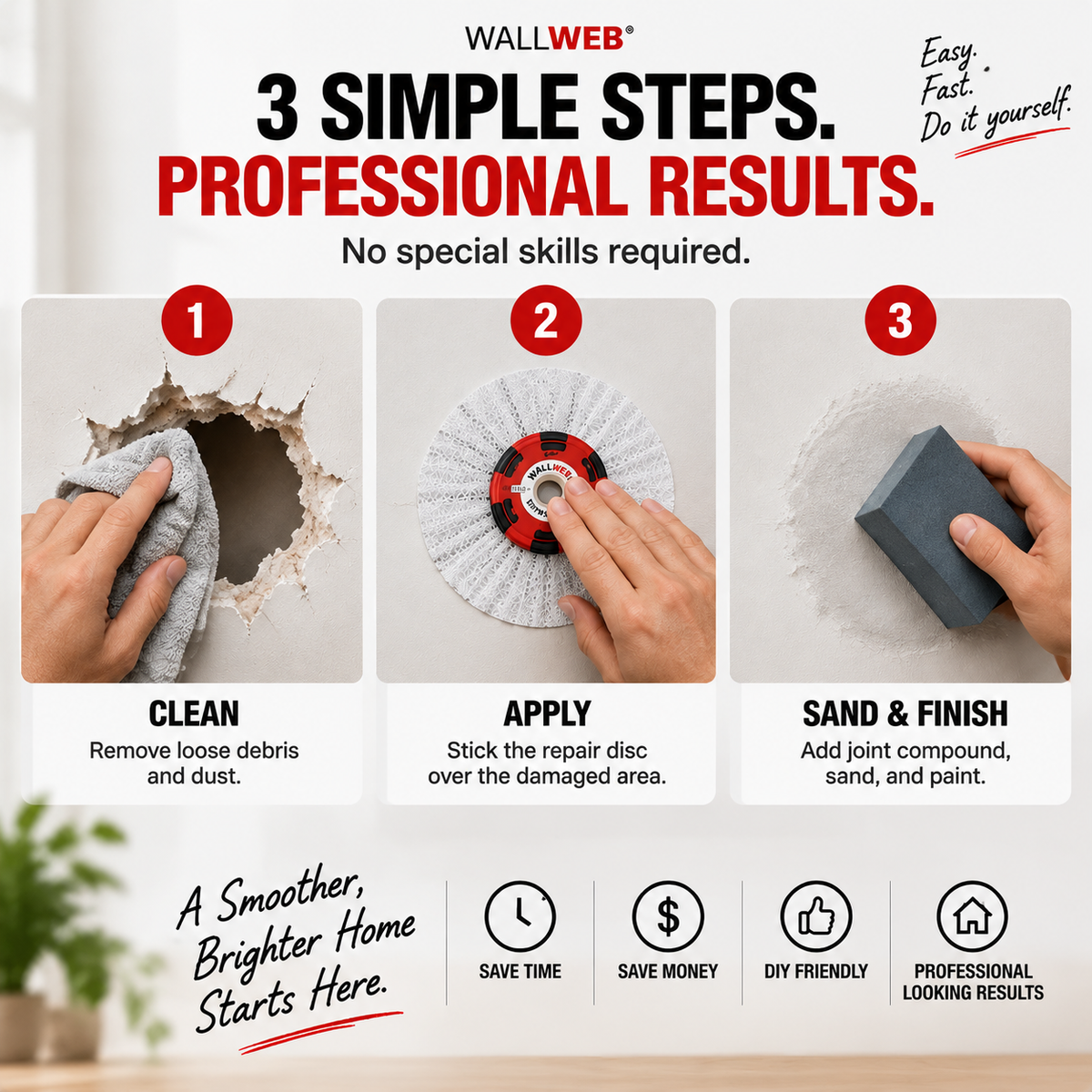 🔥 WallFix Pro™ – Instant Drywall Repair Kit