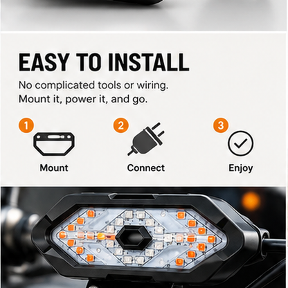 🚴 RideGlow™ Smart Rear Bike Light – Wireless Remote Control LED Cycling Safety Lamp