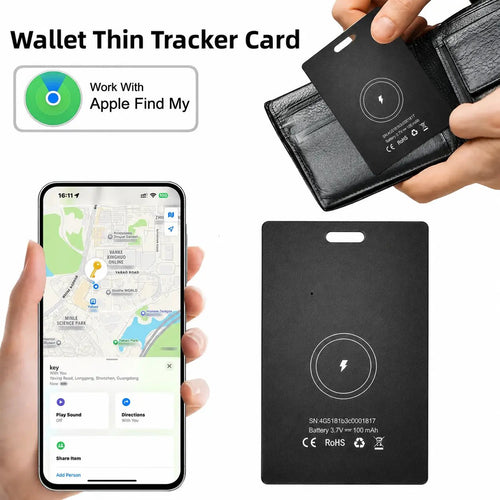 Ultra‑Slim Wallet Tracker Card｜Works with Apple Find My 📇