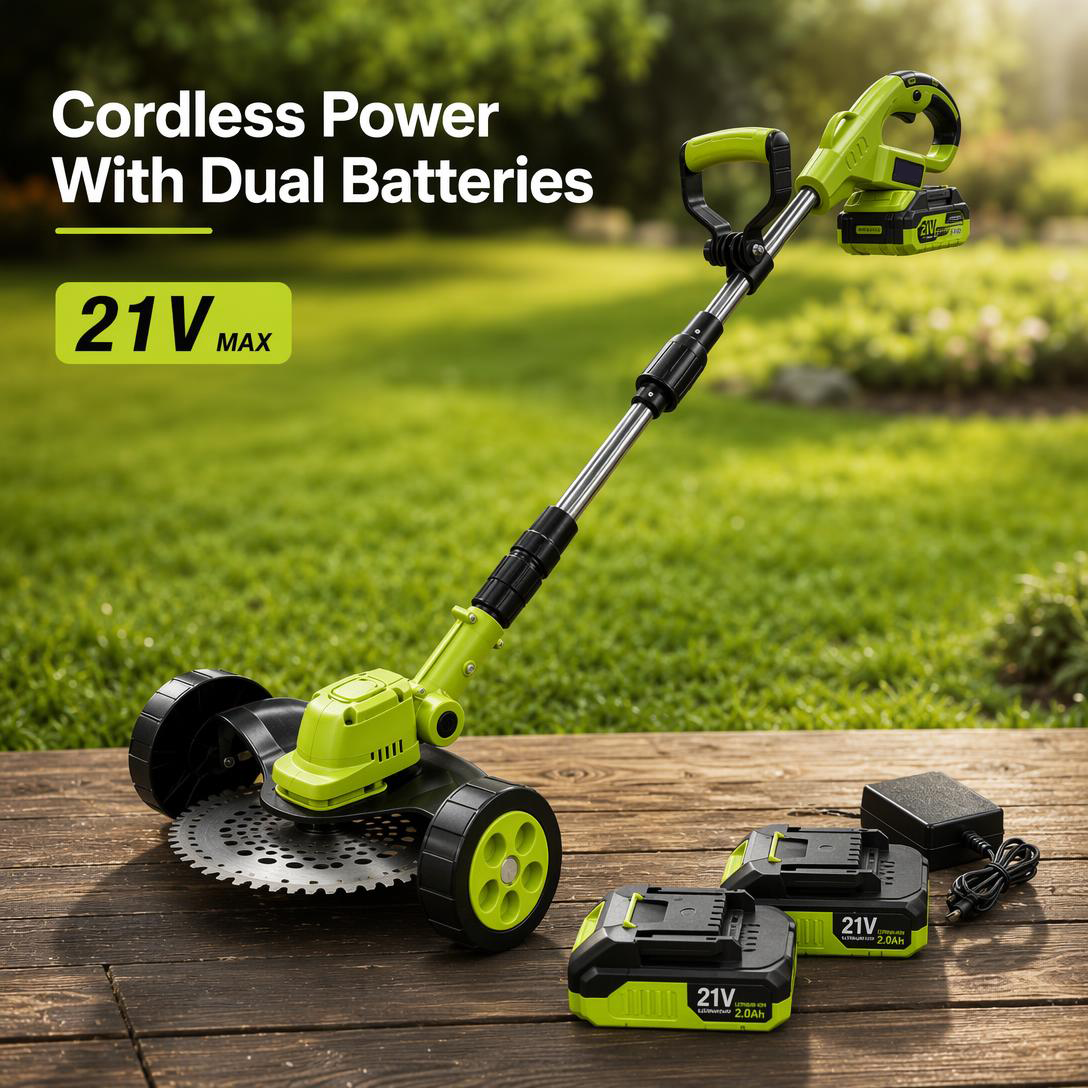 🔥2026 Hot Sale 21V Cordless 3-in-1 Grass Trimmer, Edger & Mini Mower