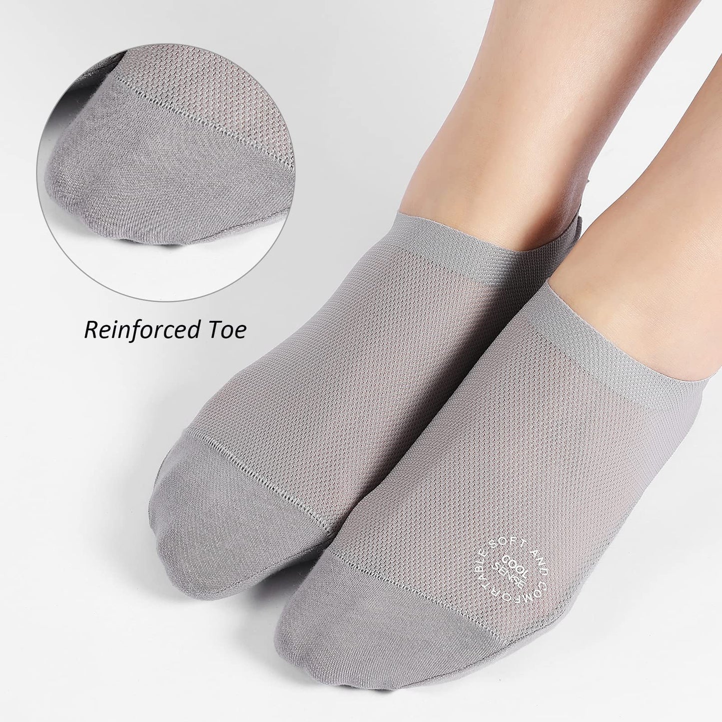 🔥6-Pair Invisible Grip Socks Pack 🧦 – Breathable Low-Cut Anti-Slip Sweat-Absorbing Design