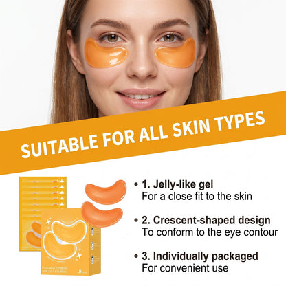 ✨Turmeric Vitamin Jelly Eye Patches🌙Daily Hydrating & Soothing Under Eye Care