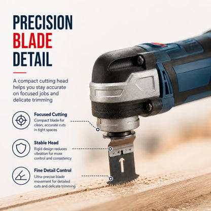🔧 12V Cordless Precision Multi-Tool – Compact DIY Cutting Tool