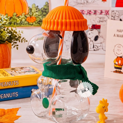 Sip Cute, Stay Cozy 🍂 | 3D Character Glass Tumbler for Iced Coffee, Matcha & More