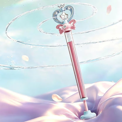Magic Wand Water Squirter, Spinning Water Spray Toy, Pull-Out Fairy Wand Water Blaster, Funny Firework Water Sprayer for Summer Beach Pool Party Outdoor Games, for Adult