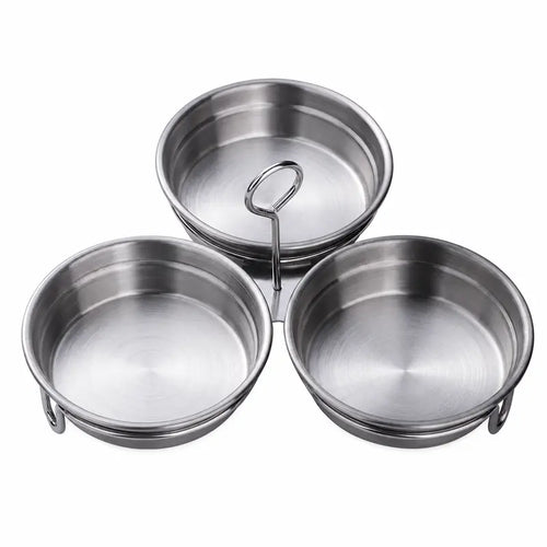 3-Cup Stainless Steel Egg Poacher, 3 Cavity Egg Steamer Mold with Handle, Reusable Egg Poaching Cups for Poached Eggs, Steamed Eggs, Breakfast & Dessert Making
