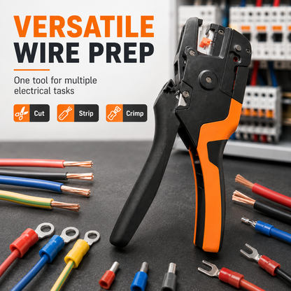3-in-1 Automatic Wire Stripper, Cutter & Crimper – Self-Adjusting Electrical Hand Tool