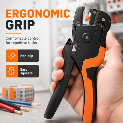 3-in-1 Automatic Wire Stripper, Cutter & Crimper – Self-Adjusting Electrical Hand Tool