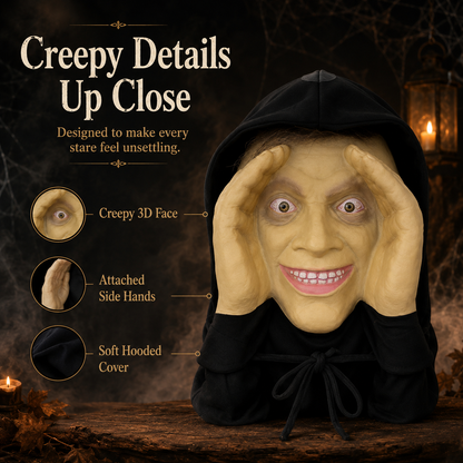 🎃 Creepy Hanging Halloween Face Decoration – 4 Spooky Styles for Window Pranks, Parties & Porch Decor