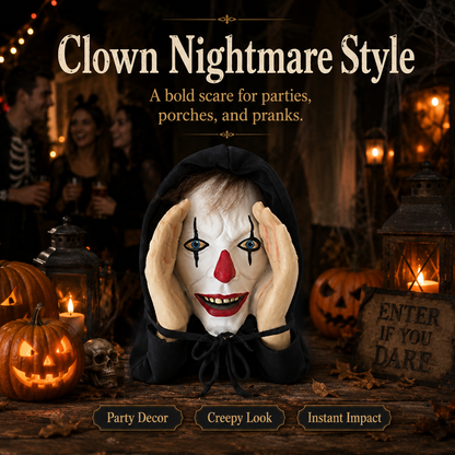 🎃 Creepy Hanging Halloween Face Decoration – 4 Spooky Styles for Window Pranks, Parties & Porch Decor
