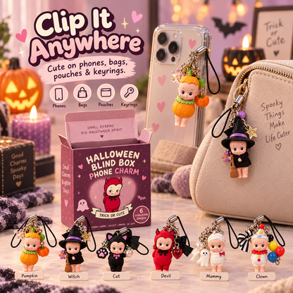 Halloween Blind Box Phone Charm – 1 of 6 Spooky Surprise Designs