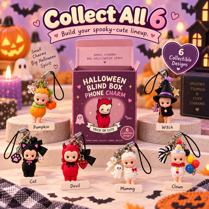 Halloween Blind Box Phone Charm – 1 of 6 Spooky Surprise Designs