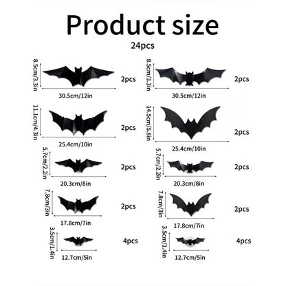 72 Pack Remote Control Light-Up 3D Halloween Bat Wall Decor – Flashing Bat Stickers for Indoor Party, Bedroom, Bathroom Mirror, Garage & Door Decorations