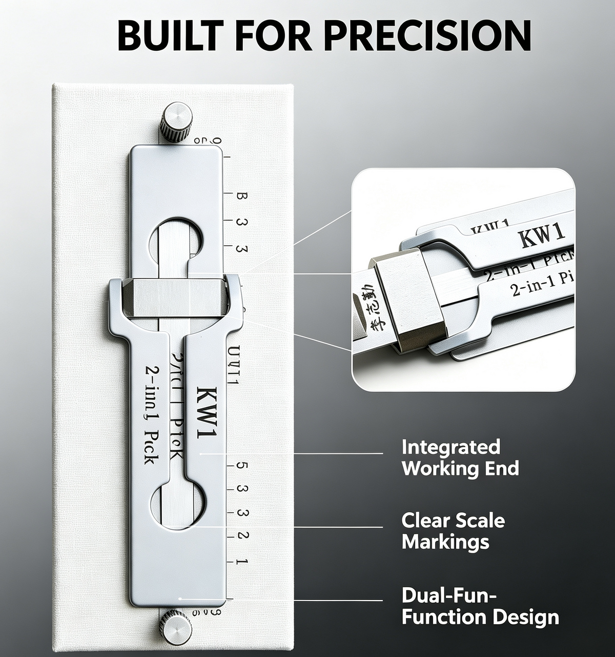 🔓 Lishi KW1 2-in-1 Lock Pick & Decoder Tool 🔑 | Professional Locksmith Fast Opener 🛠️ | Civil Door Lock Tool