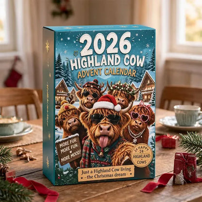 🔥Last Day 49% OFF - 🐂🎁2026 Highland Cow Advent Calendar
