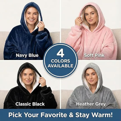 Heated Hoodie with Dog Pouch, Cat Hoodie Wearable Heated Blanket for Women and Men, Cozy Fleece Sweatshirt with Pet Pocket