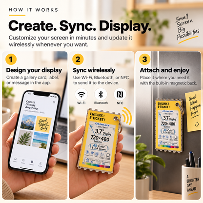 🖼️PixelShow™ Customizable E-Paper Display – Create, Customize & Stand Out