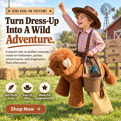 🤠 Wild West Rider™ Kids Cowboy Ride-On Costume