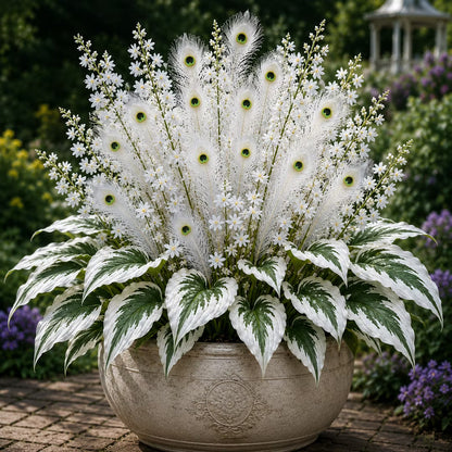 🏠🦚 Peacock Flame Hosta Bulbs💥 Stunning Colors That Brighten Any Space
