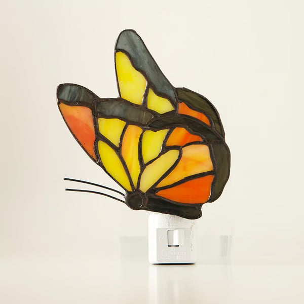 Stained Glass Butterfly Night Light