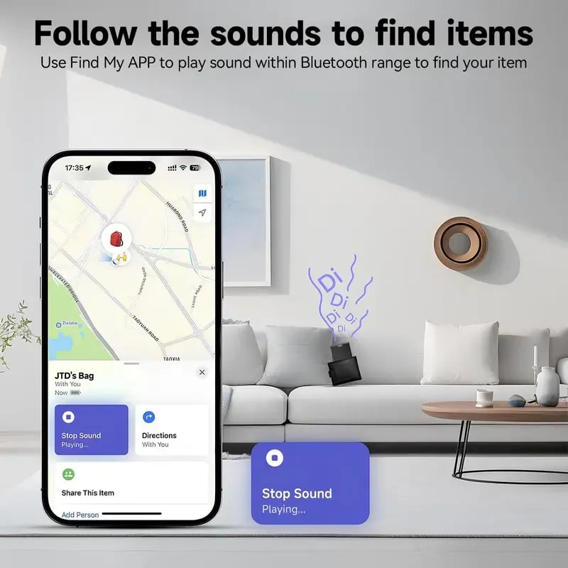 Ultra‑Slim Wallet Tracker Card｜Works with Apple Find My 📇