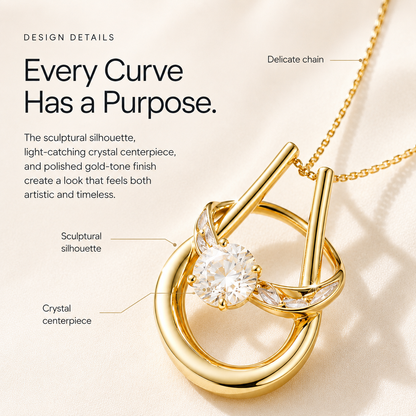 💎 LuckyLuxe™ Horseshoe Ring Holder Necklace – Dainty Pendant with Hidden Ring Keeper Design