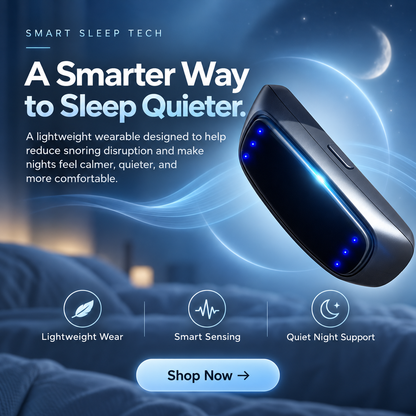 😴 SleepQuiet™ Smart Anti-Snoring Throat Device – Comfortable Nighttime Snore Relief Aid