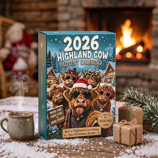 🔥Last Day 49% OFF - 🐂🎁2026 Highland Cow Advent Calendar