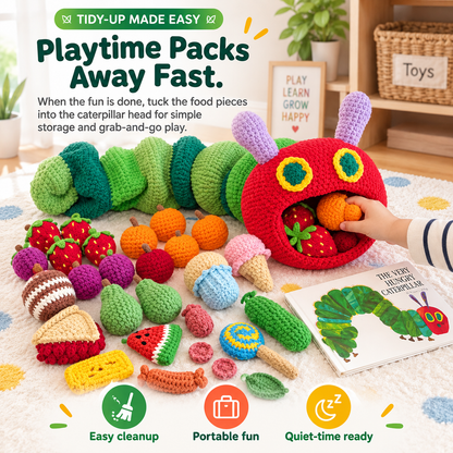 Feed & Fun™ Caterpillar Crochet Toy Set ⭐⭐⭐⭐⭐
