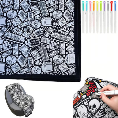 🎨DIY Coloring Blanket with Markers✨