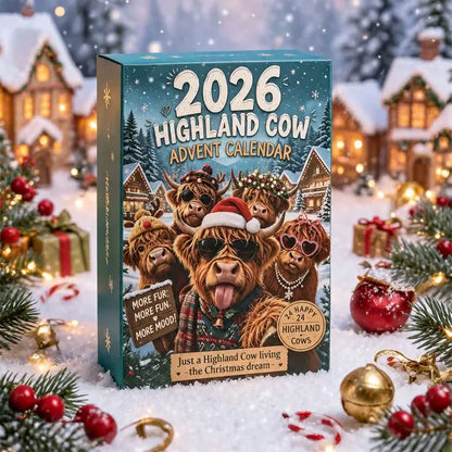 🔥Last Day 49% OFF - 🐂🎁2026 Highland Cow Advent Calendar