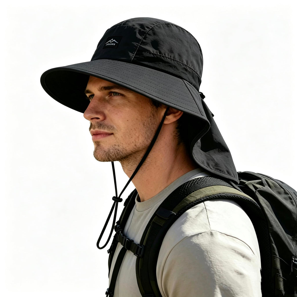 UPF 50+ Wide Brim Sun Hat with Neck Flap