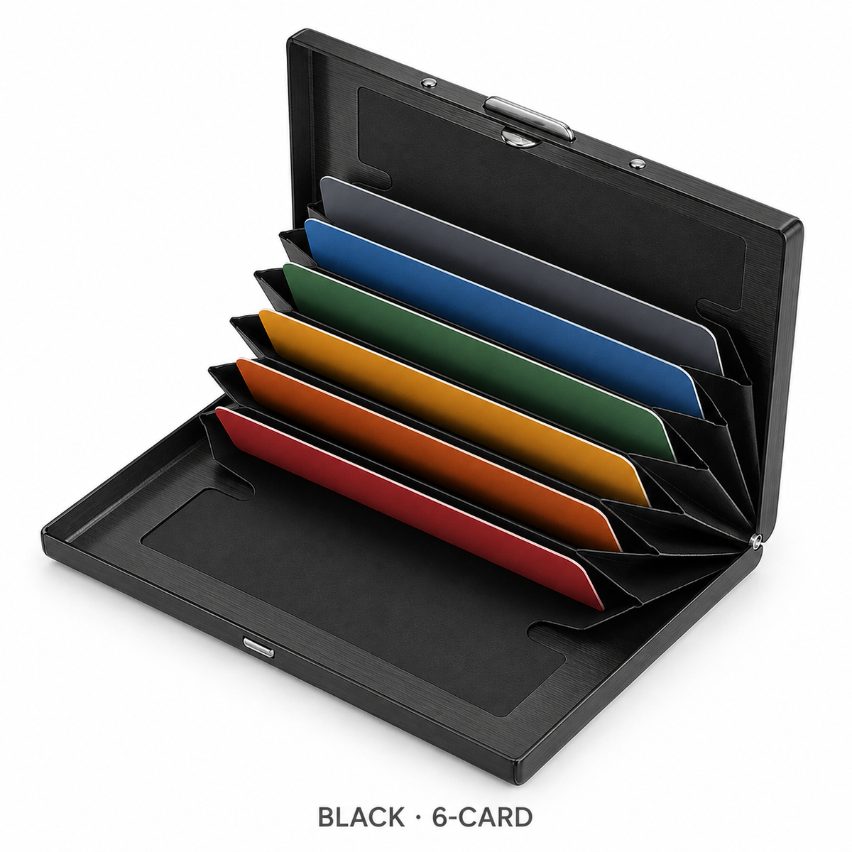 RFID-Blocking Stainless Steel Card Wallet – 6/10-Card Slim Organizer