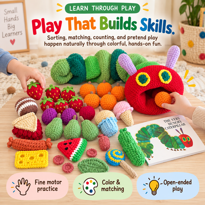 Feed & Fun™ Caterpillar Crochet Toy Set ⭐⭐⭐⭐⭐
