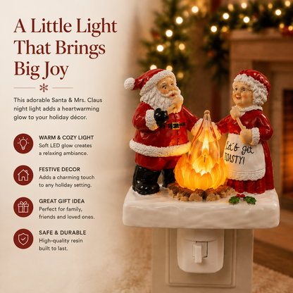 Santa Claus Resin Night Light - Creative Christmas Decorative Light for Home Living Room, Indoor Festive Home & Party Supplies