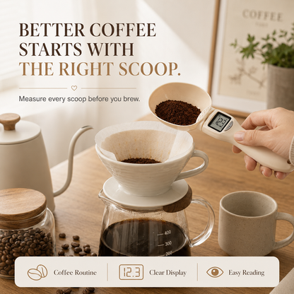 Digital Food Measuring Scoop Scale Electronic Kitchen Measuring Spoon Scale for Cooking Baking - Smart Adjustable Measure Cup for Home Cooks Bakers Chefs Pet Owners`