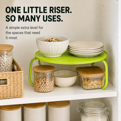 Microwave Steamer Rack, Foldable Microwave Plate Stacker with Cool-Touch Handles, Space-Saving Food Heating Tray Stand, Reusable Kitchen Organizer for Plates & Bowls