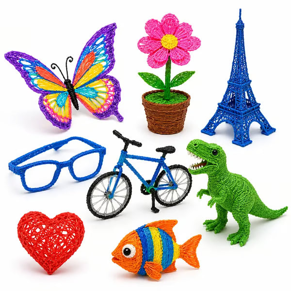 3D Pen Set for Kids, Low Heat Child-Safe 3D Pen with USB, 10 Rolls 50cm PCL Filament Refills, PLA Filament Bundle, Includes Stencil Book & Guide, STEM Arts Crafts Birthday Present for Ages 6+