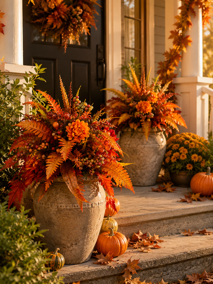 Autumn Harvest Floral Garden Stake Arrangement Fall Garden Decoration