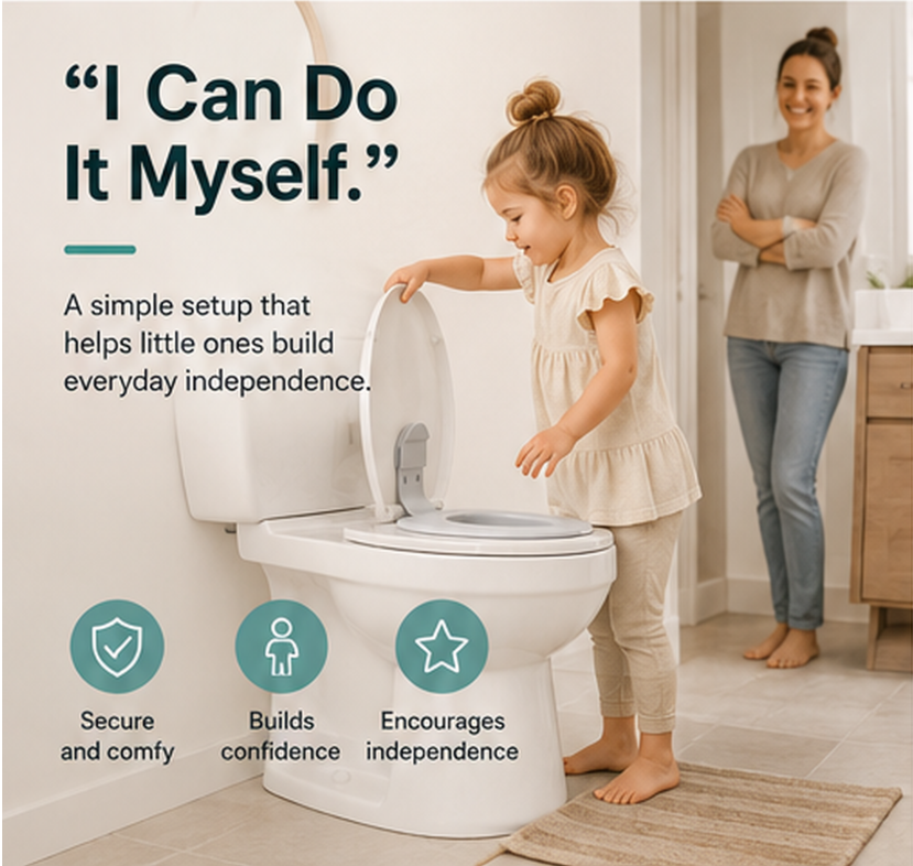 👶 LittleStep™ Smart Potty Training Seat – Fold-Down Toddler Toilet Trainer with Easy-Clean Design