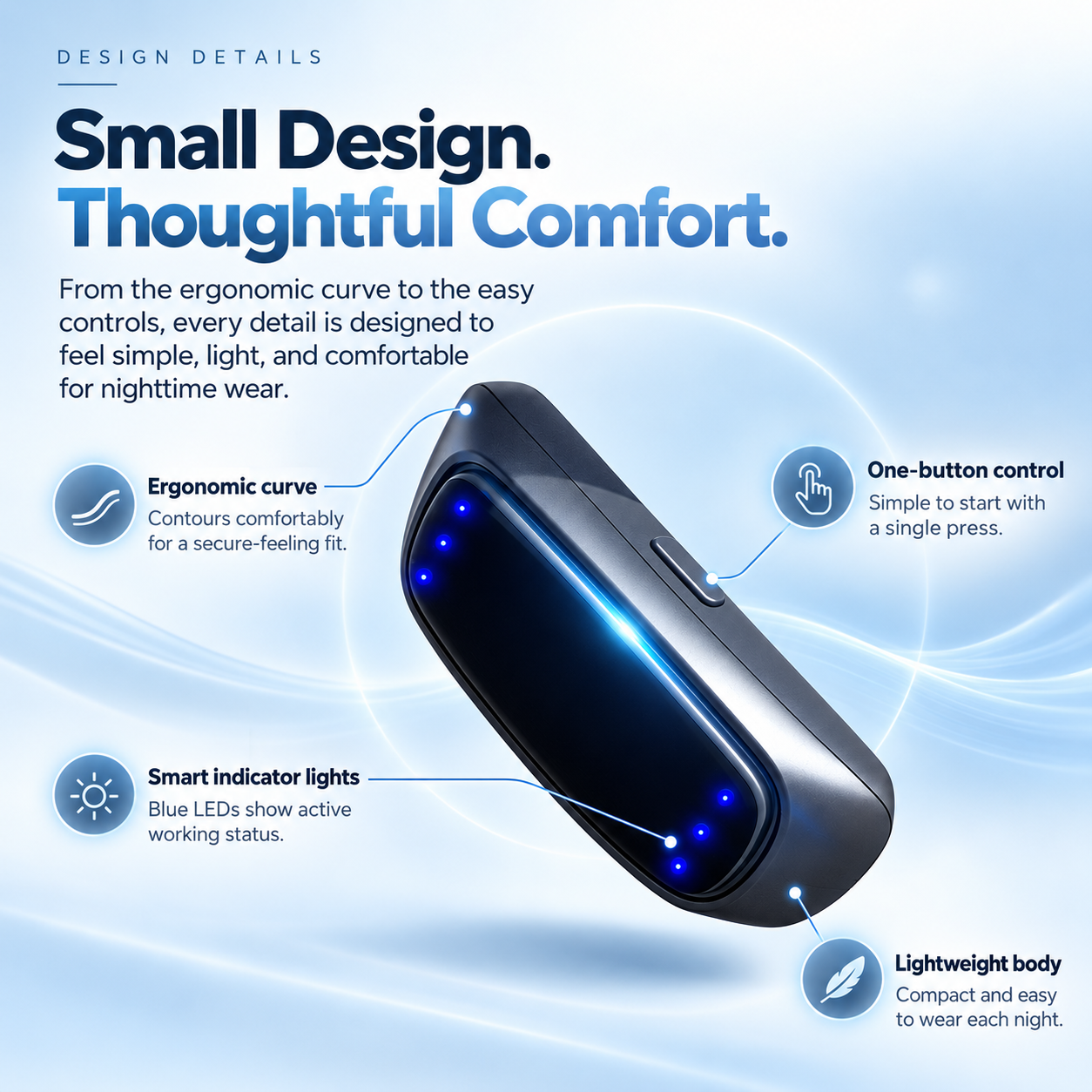 😴 SleepQuiet™ Smart Anti-Snoring Throat Device – Comfortable Nighttime Snore Relief Aid