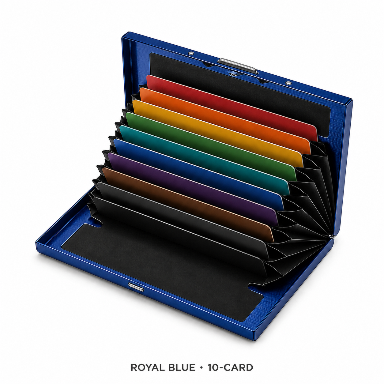 RFID-Blocking Stainless Steel Card Wallet – 6/10-Card Slim Organizer